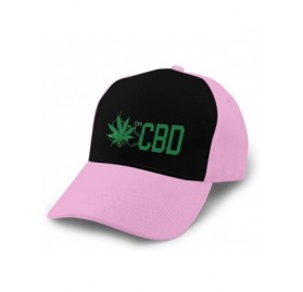 Baseball Caps CBD Cannabidiol Marijuana Leaf Unisex Adult Hats Classic Baseball Caps Peaked Cap - Pink - C618YECAMLM $17.09