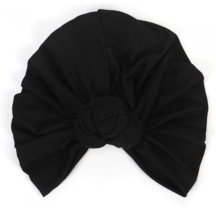 Skullies & Beanies Women's Autumn Winter Knotted Hat Wrap Cap India's Hat Turban Headwear - A-black - CK18NZQ09NC $20.47