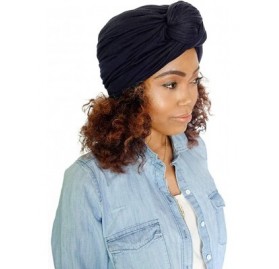 Skullies & Beanies Women's Autumn Winter Knotted Hat Wrap Cap India's Hat Turban Headwear - A-black - CK18NZQ09NC $10.63