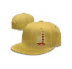 Baseball Caps Trump 2020 Keep America Great Snapback Flat Baseball Cap Unisex Adjustable - Yellow - CS196WS484R $13.40