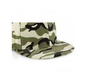 Baseball Caps Unisex Snapback Hats Adjustable USA Army Camouflage Flat Brim Baseball Cap - W191 - CZ18R6ETCHA $13.76