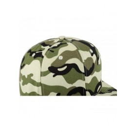 Baseball Caps Unisex Snapback Hats Adjustable USA Army Camouflage Flat Brim Baseball Cap - W191 - CZ18R6ETCHA $13.76