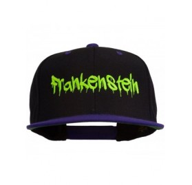 Baseball Caps Halloween Frankenstein Embroidered Snapback Cap - Black Purple - CE11P5IHA1P $22.69