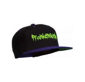 Baseball Caps Halloween Frankenstein Embroidered Snapback Cap - Black Purple - CE11P5IHA1P $22.69
