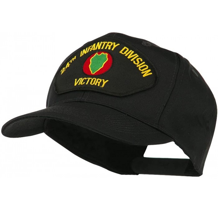 Baseball Caps US Army Division Military Large Patched Cap - Black - CE11IN05EOD $30.16