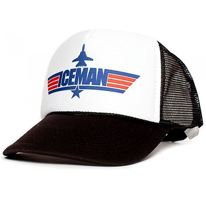 Baseball Caps Iceman Unisex-Adult Trucker Cap Hat -One-Size Multi (Black/White) - CS1293ML321 $21.55