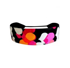 Headbands Skinny Headband Multicolor Hearts Over Black Soft Fashion Running Headwrap - CR1147X5SVT $8.19