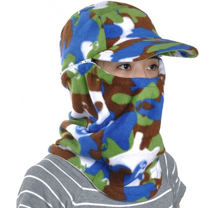 Balaclavas Masked Scarf Fleece Cap Hat Warm Windproof Balaclava for Women Men Winter - A13-camo Jungle - C3120SO64B3 $42.65