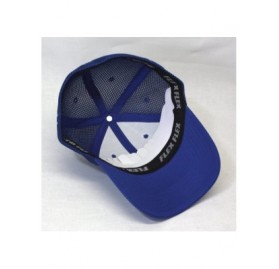 Baseball Caps Plain Pro Cool Mesh Low Profile Adjustable Baseball Cap - Flex L/Xl Royal - CI187GG0YE3 $13.21
