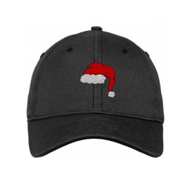 Baseball Caps Custom Soft Baseball Cap Santa Hat Embroidery Dad Hats for Men & Women - Dark Denim - CZ18SMRETLG $16.98