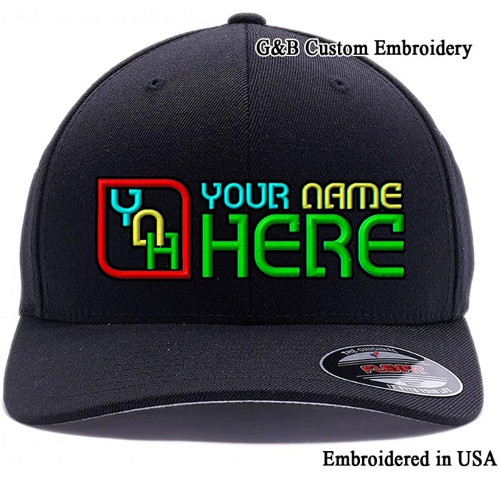Baseball Caps Custom Embroidered Hat. Create Your Logo with Your Name and Initials. Flexfit Cap. - Black-2 - CH18O00RC99 $45.58