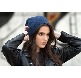 Skullies & Beanies 95% Cashmere Hat with Detachable Rabbit Fur Pom CSH994R - Charcoal - CY186LS3UH4 $39.10