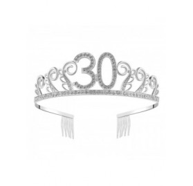 Headbands Birthday Rhinestone Princess Silver 21st - Silver-30th - CT1832487WK $10.82