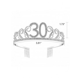 Headbands Birthday Rhinestone Princess Silver 21st - Silver-30th - CT1832487WK $10.82