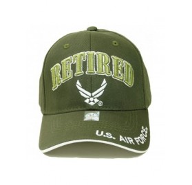 Baseball Caps U.S. Air Force Official Licensed Military Hats USAF Wings Veteran Retired Baseball Cap - Olive- Retired - CY18L...
