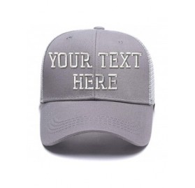 Baseball Caps Custom Ponytail Baseball Cap Personalized Messy Bun Hat Mesh Visor Trucker Hat - Gray - CC18GZEI4HC $18.97