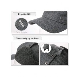 Skullies & Beanies Wool/Cotton/Washed Baseball Cap Earflap Elmer Fudd Hat All Season Fashion Unisex 56-61CM - 99726_coffee - ...