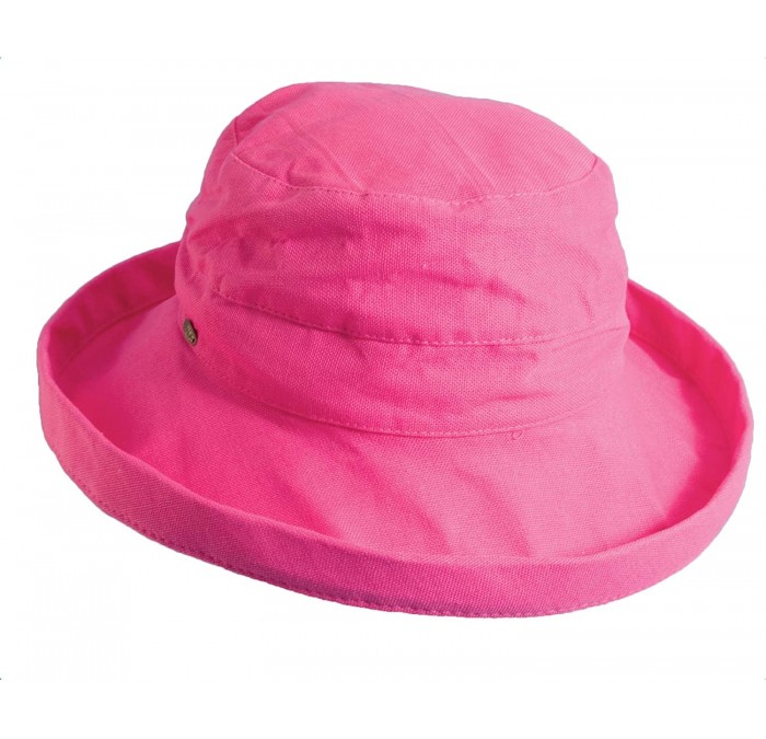Sun Hats Women's Medium Brim Cotton Hat - Crimson Rose - CE11K4A5HUP $60.01