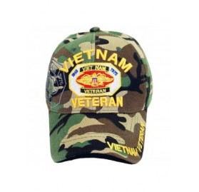Baseball Caps U.S. Military Vietnam Veteran Official Licensed Embroidery Hat Army Veteran Baseball Cap - CG18LXU8W5M $18.23