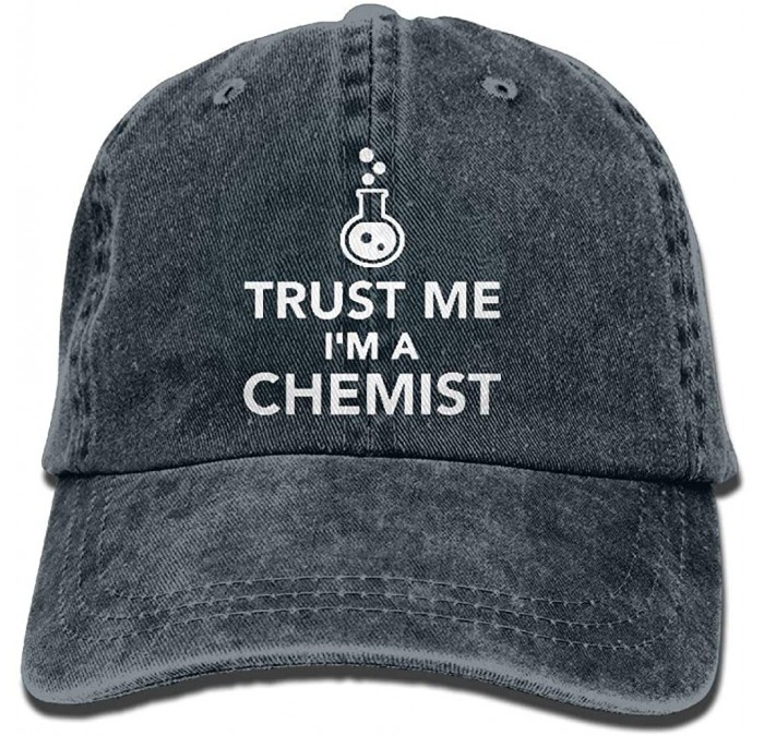Baseball Caps Unisex Baseball Cap Denim Fabric Hat Trust Me I'm A Chemist Adjustable Snapback Topee - Navy - CU18KRU4OLO $14.76