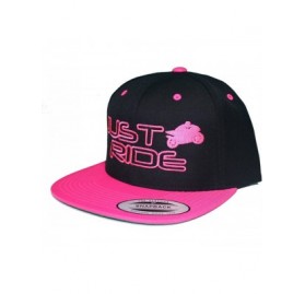 Baseball Caps Street Bike Hat Flat Bill Snapback - Pink - C312DNULIAP $25.26