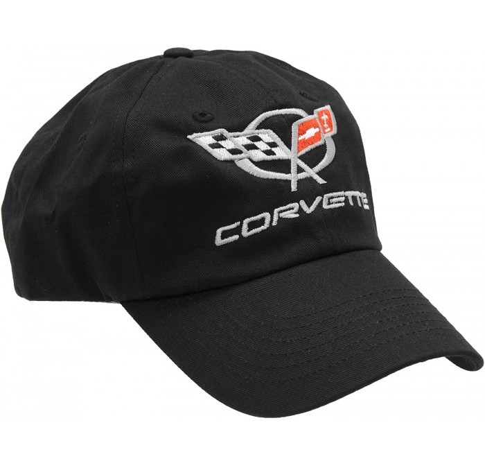 Baseball Caps Corvette Black C5 Logo Unstructured Hat - CG1145LVNJT $50.08