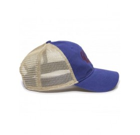 Baseball Caps USA Embroidered Snapback Hat - Adjustable Mesh Back Baseball Cap for Women - Royal - CL18WWUGQ98 $15.91