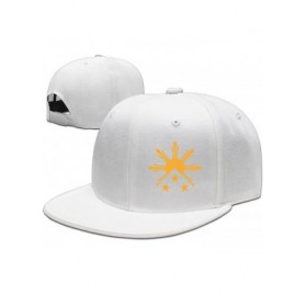 Baseball Caps Flat Brim Baseball Hat for Unisex- Tribal Philippines Filipino Sun and Stars Flag Fashion Dad Cap - White - CR1...