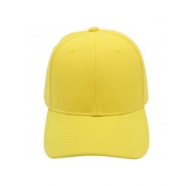 Baseball Caps Baseball Cap Men Women - Classic Adjustable Plain Hat - Yellow - C317YIA2LS8 $7.32