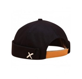 Bucket Hats Fashion Docker Leon Harbour Mechanic Hat Watch Cap Breathable Retro Brimless Beanie Hat Unisex - Black - CO18U96D...