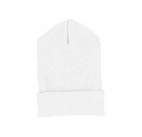 Skullies & Beanies Heavy Weight Cuffed Knit Cap - White - CN18CKN3ZD5 $19.41