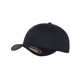 Baseball Caps Dark Navy Wooly Combed Stretchable Fitted Cap Kappe Baseballcap Basecap - Dark Navy - C411IMXR2E1 $19.47