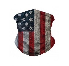 Balaclavas Stripes USA Flag Print Balaclava and Cool Skull Stars for Men Women Dust Wind Mask Neck Gaiter - American Flag - C...
