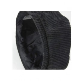 Berets Beret Hat Cap for Women 8 Panel Cotton French Beret Hat Cap Solid Color Classic Beanie Fall Winter Hat - Black - CU18Z...