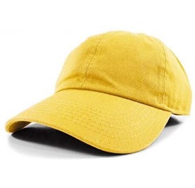 Baseball Caps Polo Style Baseball Cap Ball Dad Hat Adjustable Plain Solid Washed Mens Womens Cotton - Gold - CJ18WGDC8YO $10.87