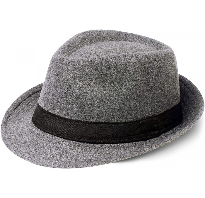 Fedoras 1920s Panama Fedora Hat Cap for Men Gatsby Hat for Men 1920s Mens Gatsby Costume Accessories - Y-gray - CN18R3YYLKT $...