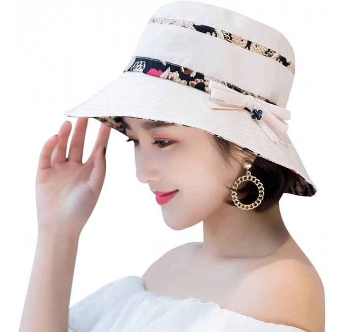 Sun Hats Sun Hats for Women Packable Sun Hat Wide Brim UV Protection Beach Sun Cap - _Beige - CT12MAWCSDN $10.82