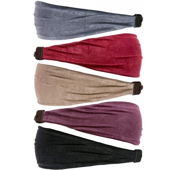 Headbands Adjustable & Stretchy Crushed Xflex Wide Headbands for Women Girls & Teens - CN18YKS6WWQ $44.05