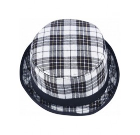 Baseball Caps New Roll Up Check Style Trendy Free & Plus Bucket Big Size Cap Golf Dad Hat - White - CS18QTH0OUE $14.00
