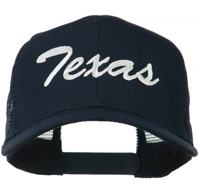 Baseball Caps Mid States Texas Embroidered Mesh Back Cap - Navy - C511MJ3Q6SD $44.64
