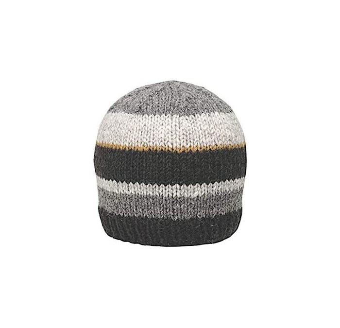Skullies & Beanies Men's Warm Winter Wool Knit Eric Beanie - Ethical Fair Trade Production - Handmade in Nepal - Charcoal - C...