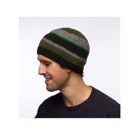 Skullies & Beanies Men's Warm Winter Wool Knit Eric Beanie - Ethical Fair Trade Production - Handmade in Nepal - Charcoal - C...