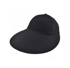 Sun Hats Sun Hat for Men/Women- Quick-Drying Sun Visor Hat Wide Brim Baseball Cap with Ponytail Hole and Chin Cord - A - CA19...