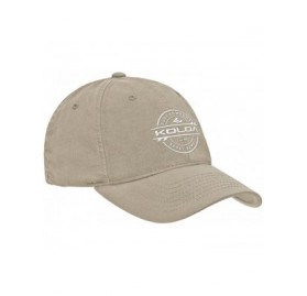 Baseball Caps Old School Curved Bill Solid Snapback Hats - Khaki With White Embroidered Logo - CZ17Y7IY3ZA $19.84