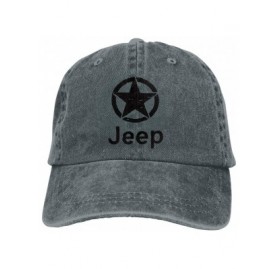 Baseball Caps Jeep Star Adjustable Sports Denim Hat Baseball Cap Hat Cowboy Hat - Deep Heather - C218YUNRMQT $28.39
