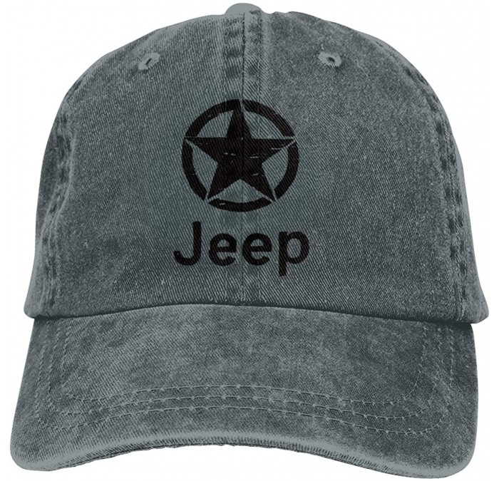 Baseball Caps Jeep Star Adjustable Sports Denim Hat Baseball Cap Hat Cowboy Hat - Deep Heather - C218YUNRMQT $45.67