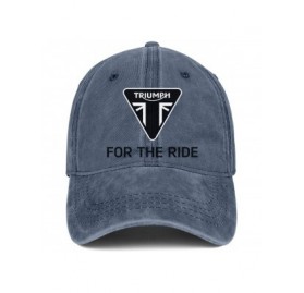 Baseball Caps Triu-mph-Motorcycles-Logo- Mens Women's Washed Cool Cap Adjustable Snapback Dad Hat - Blue-101 - C618UX2ZGS2 $1...