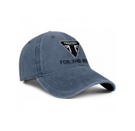 Baseball Caps Triu-mph-Motorcycles-Logo- Mens Women's Washed Cool Cap Adjustable Snapback Dad Hat - Blue-101 - C618UX2ZGS2 $1...