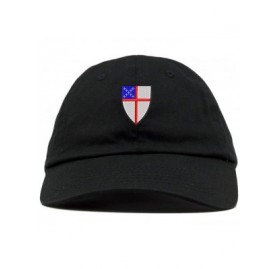 Baseball Caps Episcopal Shield Logo Embroidered Low Profile Soft Crown Unisex Baseball Dad Hat - Black - CV18X4QKYY3 $20.21