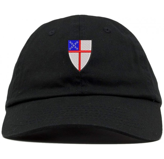 Baseball Caps Episcopal Shield Logo Embroidered Low Profile Soft Crown Unisex Baseball Dad Hat - Black - CV18X4QKYY3 $35.96